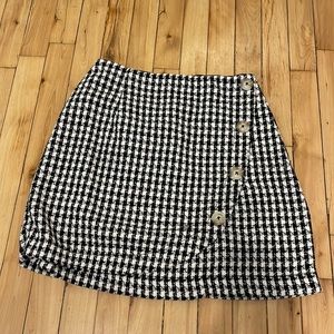 Anthropologie houndstooth skirt
